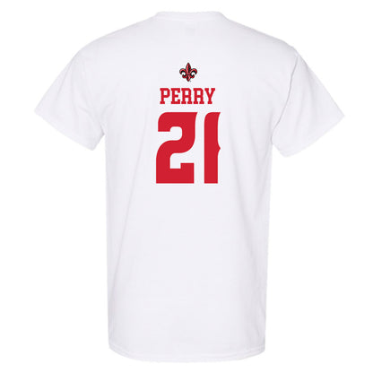 Louisiana - NCAA Football : Zylan Perry - White Replica Shersey Short Sleeve T-Shirt