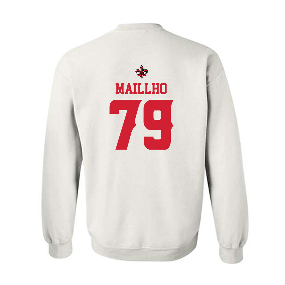 Louisiana - NCAA Football : Mackey Maillho - White Replica Shersey Sweatshirt