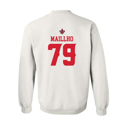 Louisiana - NCAA Football : Mackey Maillho - White Replica Shersey Sweatshirt