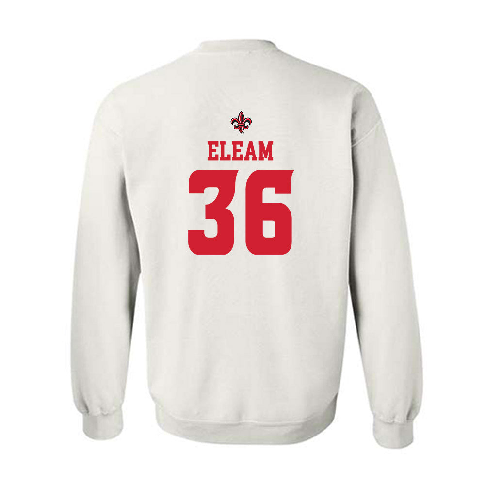 Louisiana - NCAA Football : Maurion Eleam - White Replica Shersey Sweatshirt