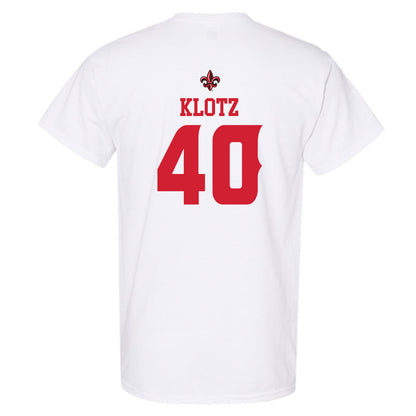 Louisiana - NCAA Football : Logan Klotz - White Replica Shersey Short Sleeve T-Shirt