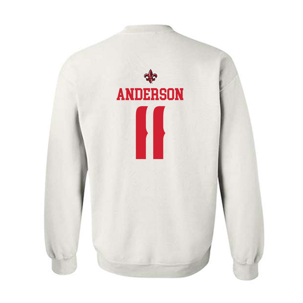 Louisiana - NCAA Football : Caleb Anderson - White Replica Shersey Sweatshirt