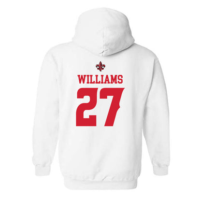 Louisiana - NCAA Football : Kendrell Williams - White Replica Shersey Hooded Sweatshirt