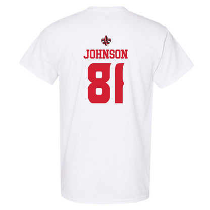 Louisiana - NCAA Football : Jaydon Johnson - White Replica Shersey Short Sleeve T-Shirt