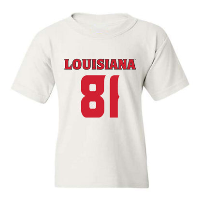 Louisiana - NCAA Football : Jaydon Johnson - White Replica Shersey Youth T-Shirt