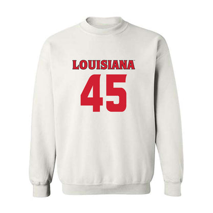 Louisiana - NCAA Football : Kenneth Almendares - White Replica Shersey Sweatshirt