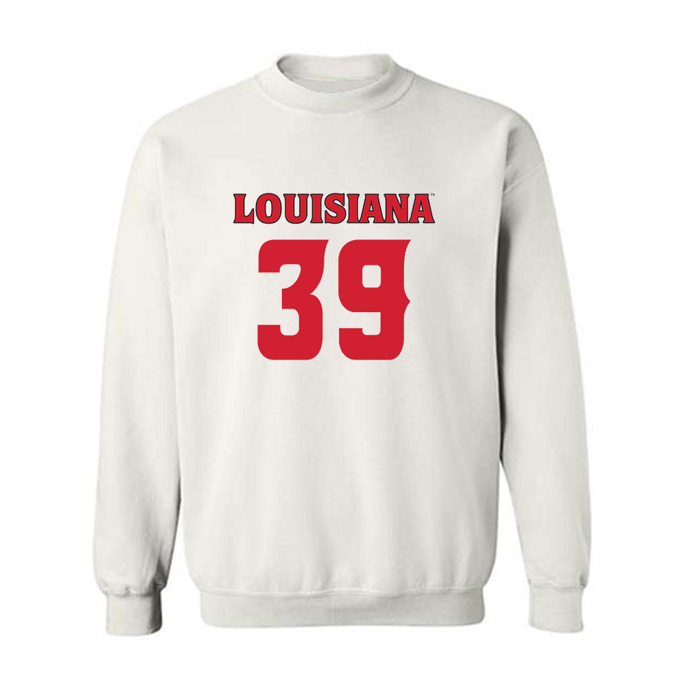 Louisiana - NCAA Football : Carter Milliron - White Replica Sweatshirt