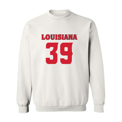 Louisiana - NCAA Football : Carter Milliron - White Replica Sweatshirt