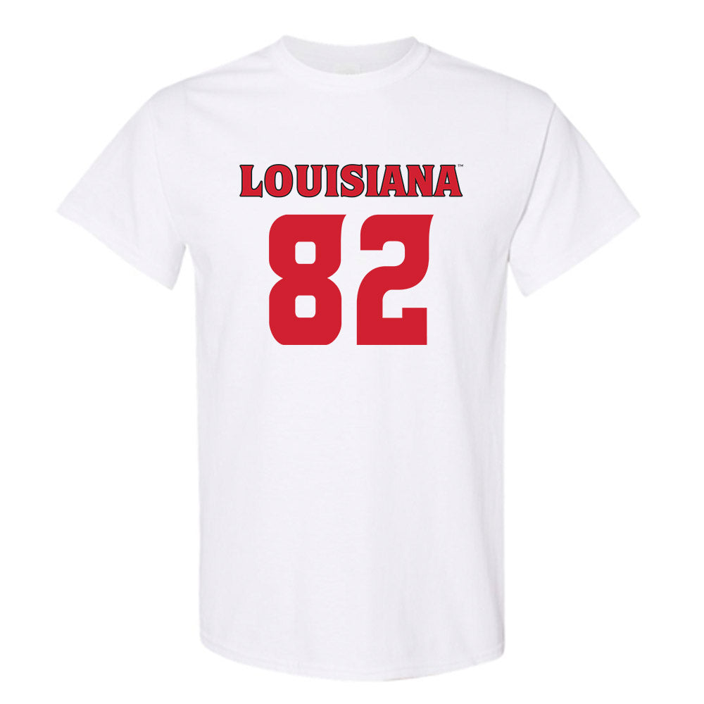 Louisiana - NCAA Football : Rhett Guidry - White Replica Shersey Short Sleeve T-Shirt