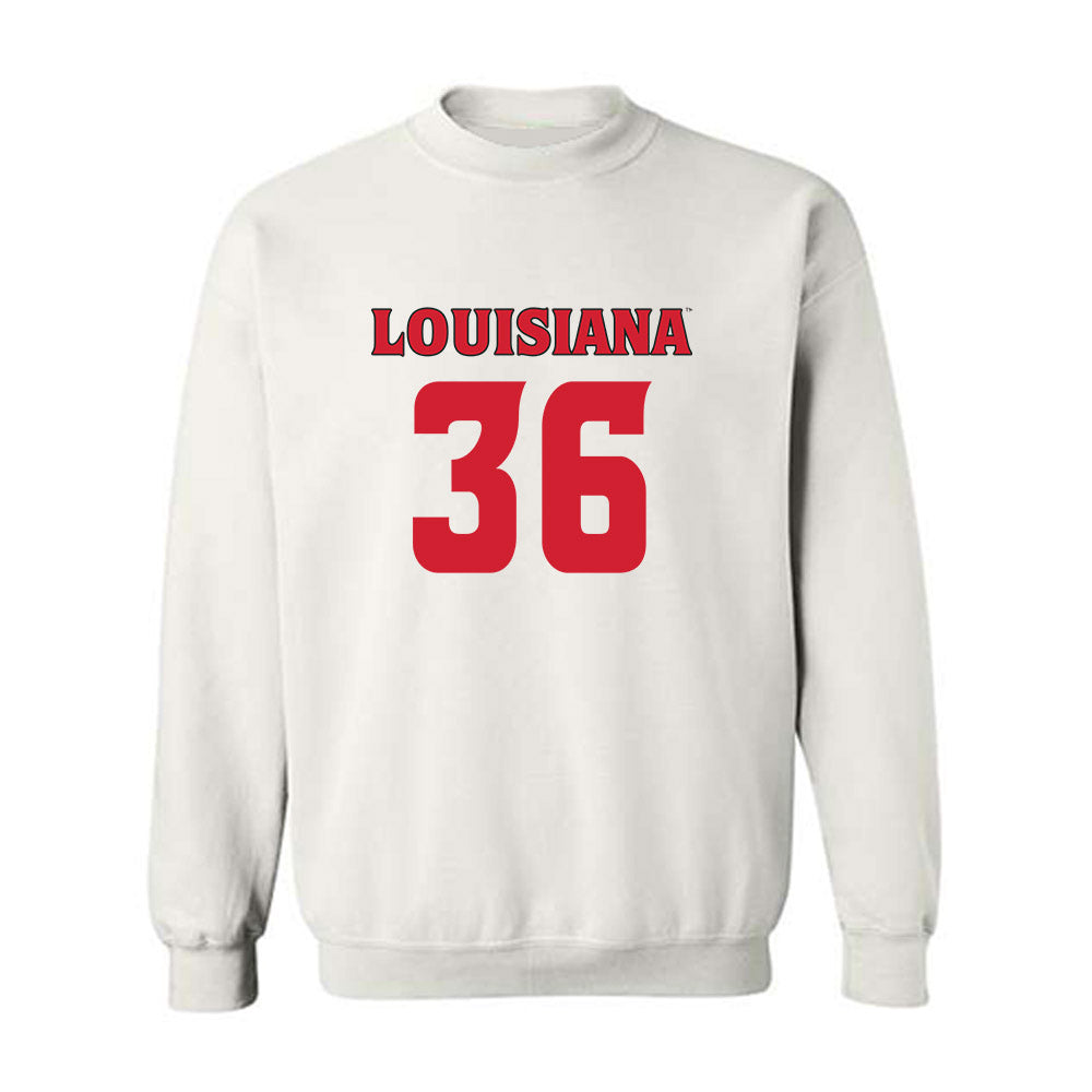 Louisiana - NCAA Football : Maurion Eleam - White Replica Shersey Sweatshirt