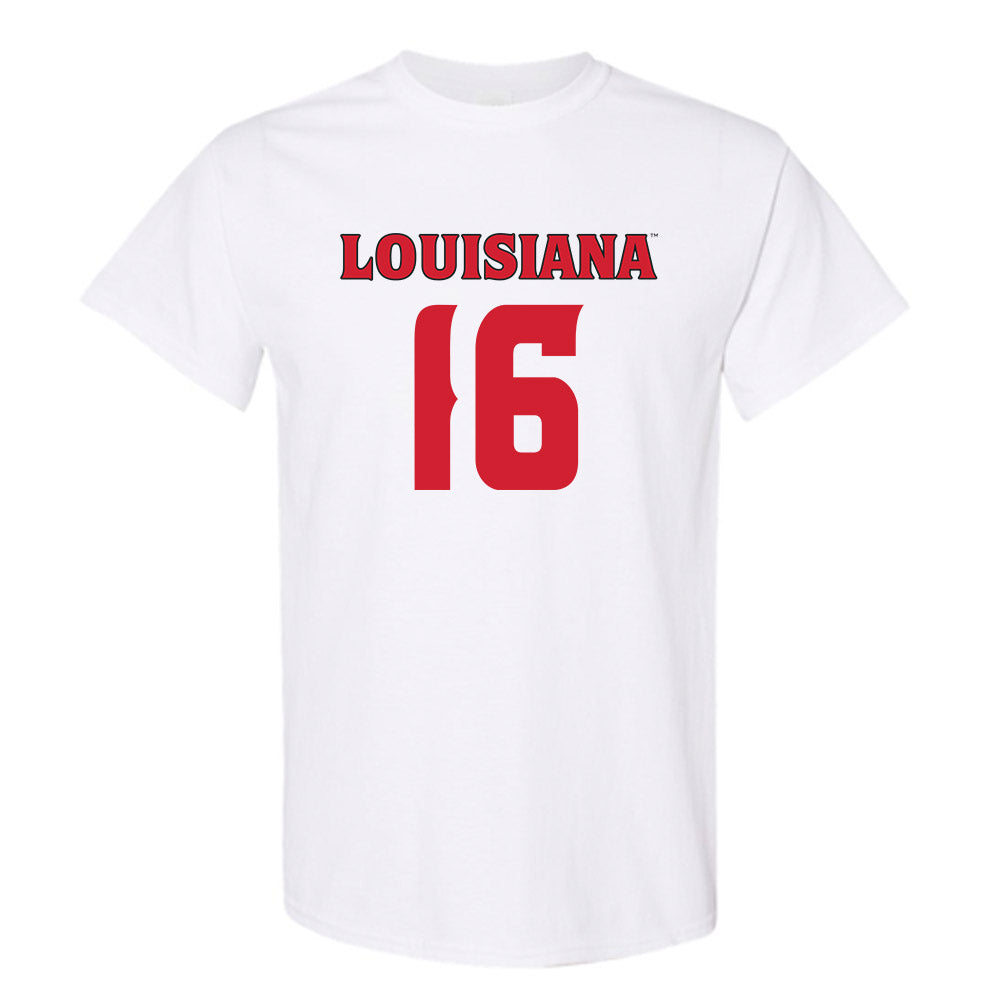 Louisiana - NCAA Football : kailep Edwards - White Replica Shersey Short Sleeve T-Shirt