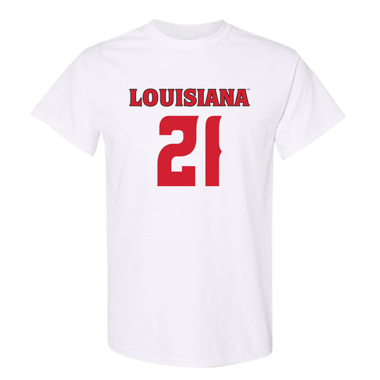 Louisiana - NCAA Football : Zylan Perry - White Replica Shersey Short Sleeve T-Shirt
