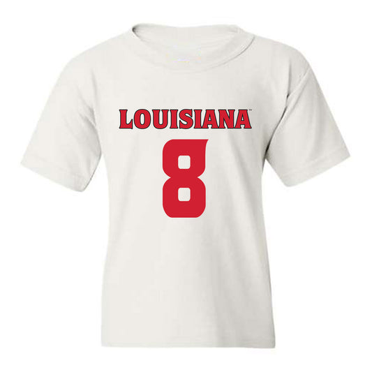 Louisiana - NCAA Football : KC Ossai - White Replica Shersey Youth T-Shirt
