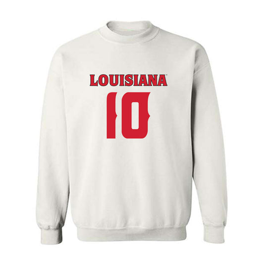 Louisiana - NCAA Football : Ben Wooldridge - White Replica Shersey Sweatshirt