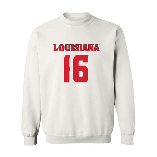 Louisiana - NCAA Football : kailep Edwards - White Replica Shersey Sweatshirt