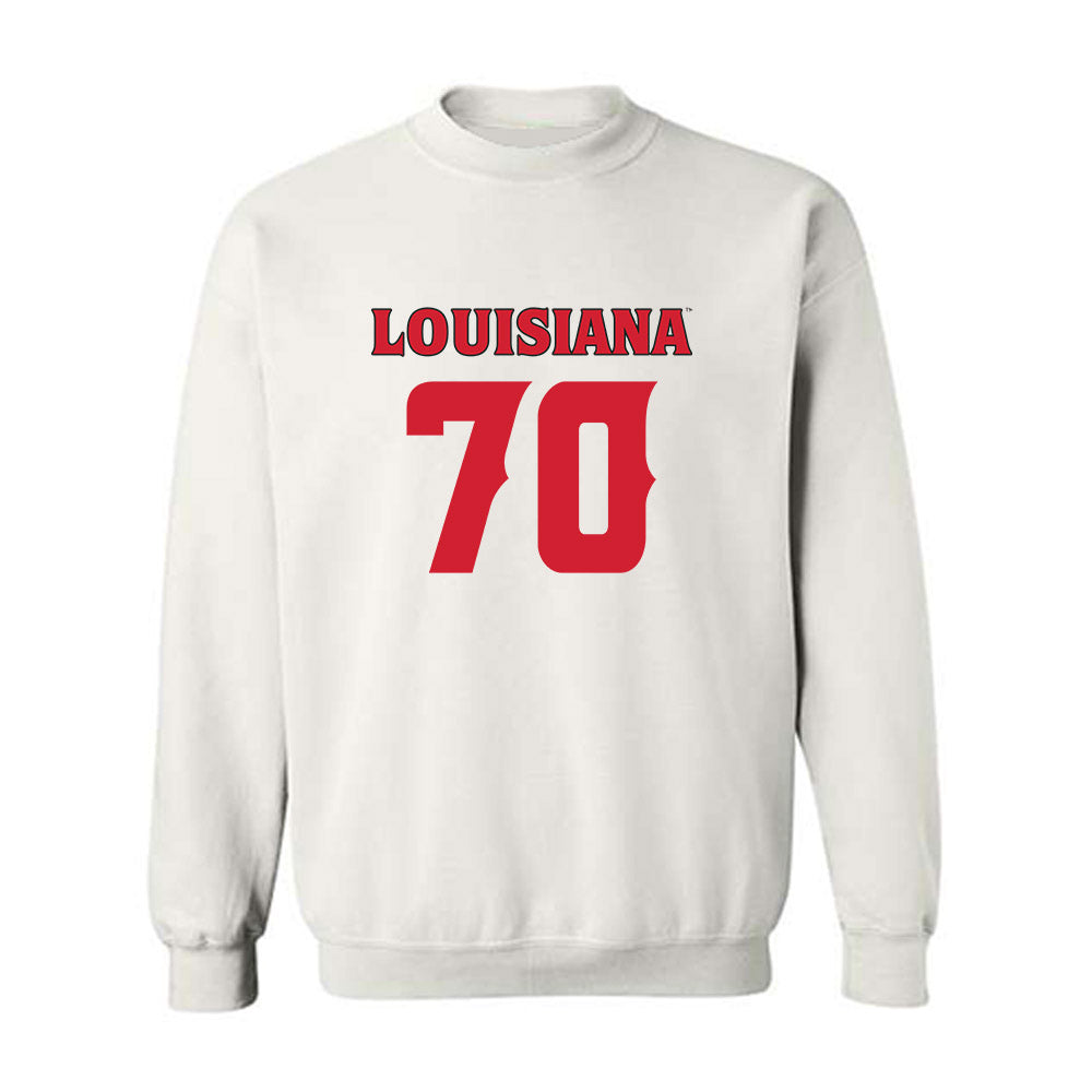 Louisiana - NCAA Football : Jax Harrington - White Replica Shersey Sweatshirt
