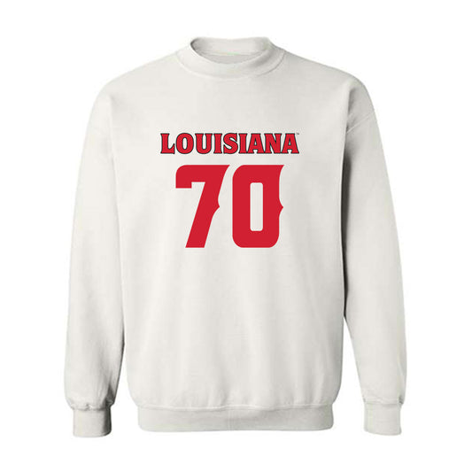 Louisiana - NCAA Football : Jax Harrington - White Replica Shersey Sweatshirt