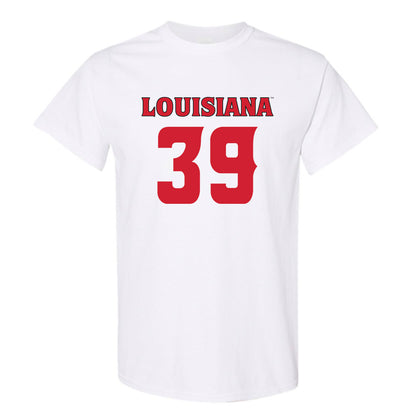 Louisiana - NCAA Football : Carter Milliron - White Replica Short Sleeve T-Shirt