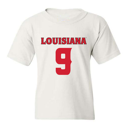 Louisiana - NCAA Football : Neal Johnson - White Replica Shersey Youth T-Shirt