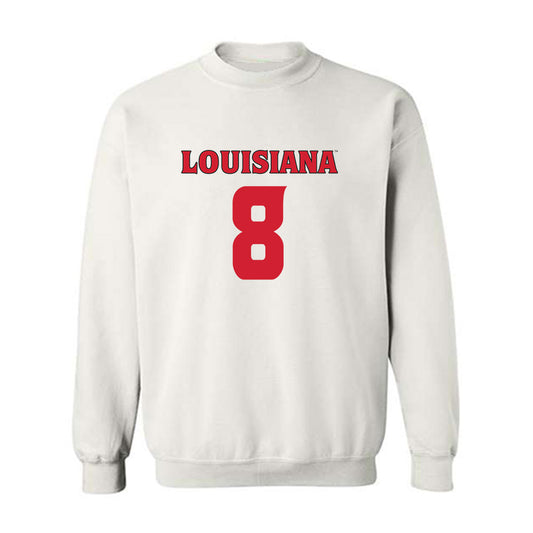 Louisiana - NCAA Football : KC Ossai - White Replica Shersey Sweatshirt