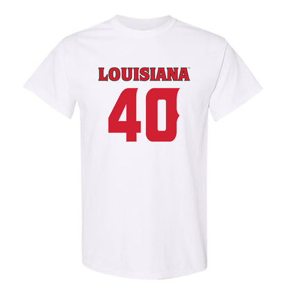 Louisiana - NCAA Football : Logan Klotz - White Replica Shersey Short Sleeve T-Shirt