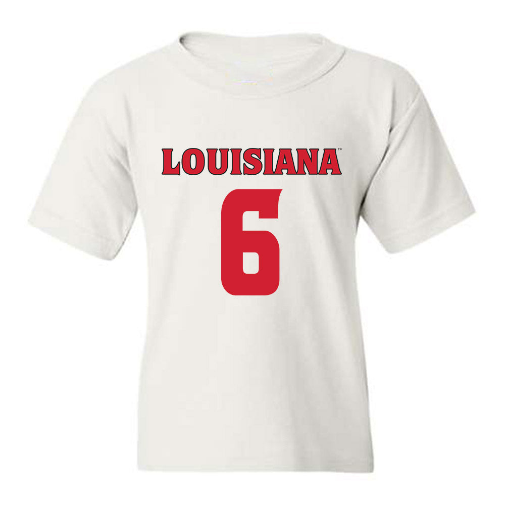 Louisiana - NCAA Football : Kaleb Carter - White Replica Shersey Youth T-Shirt