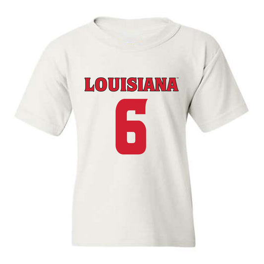 Louisiana - NCAA Football : Kaleb Carter - White Replica Shersey Youth T-Shirt