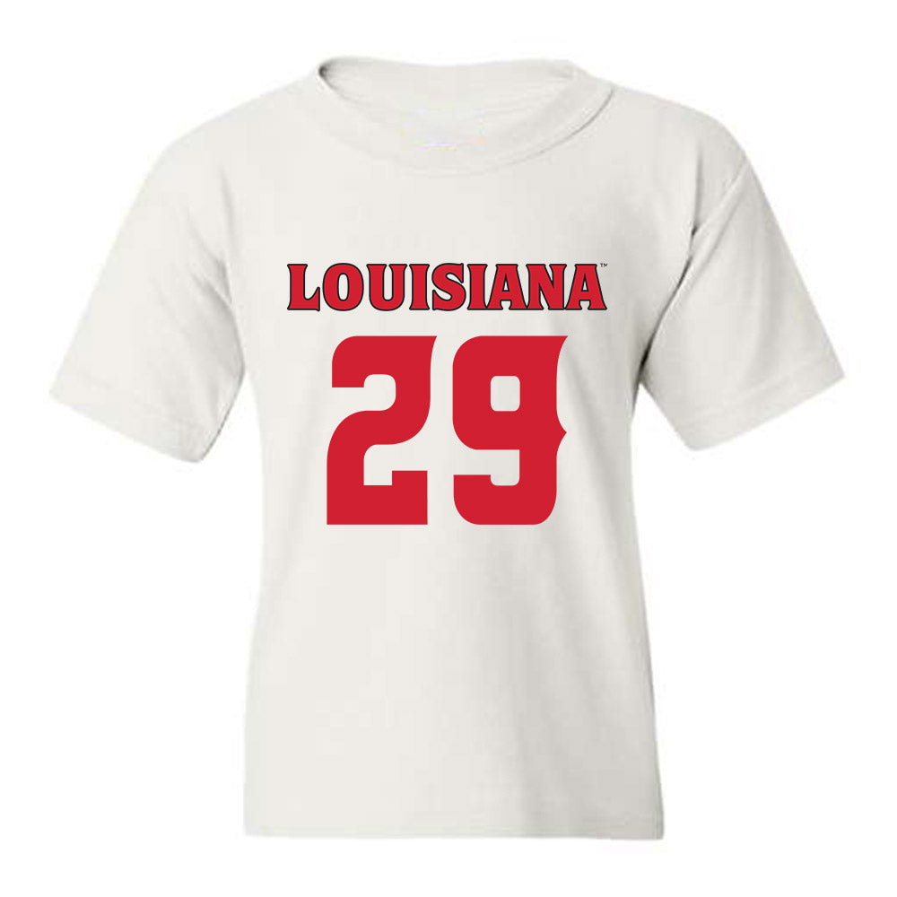 Louisiana - NCAA Football : Peter LeBlanc - White Replica Shersey Youth T-Shirt