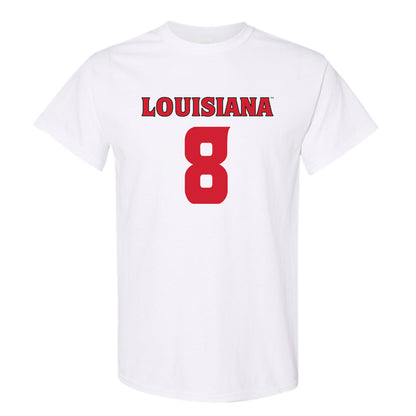 Louisiana - NCAA Football : KC Ossai - White Replica Shersey Short Sleeve T-Shirt