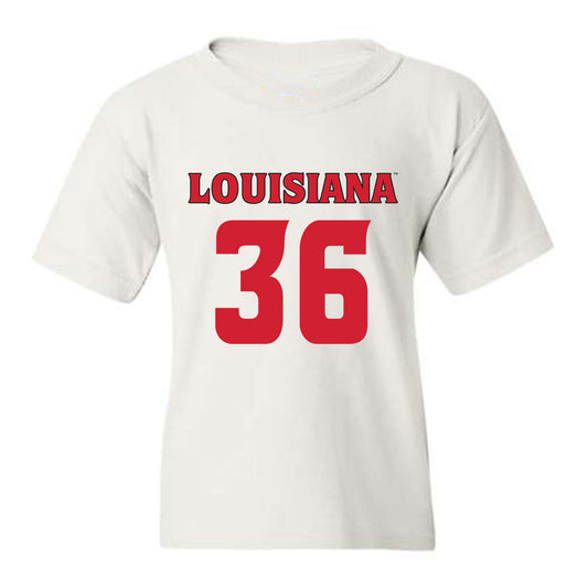 Louisiana - NCAA Football : Maurion Eleam - White Replica Shersey Youth T-Shirt