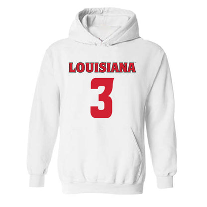 Louisiana - NCAA Football : Tyrone Lewis Jr - White Replica Shersey Hooded Sweatshirt