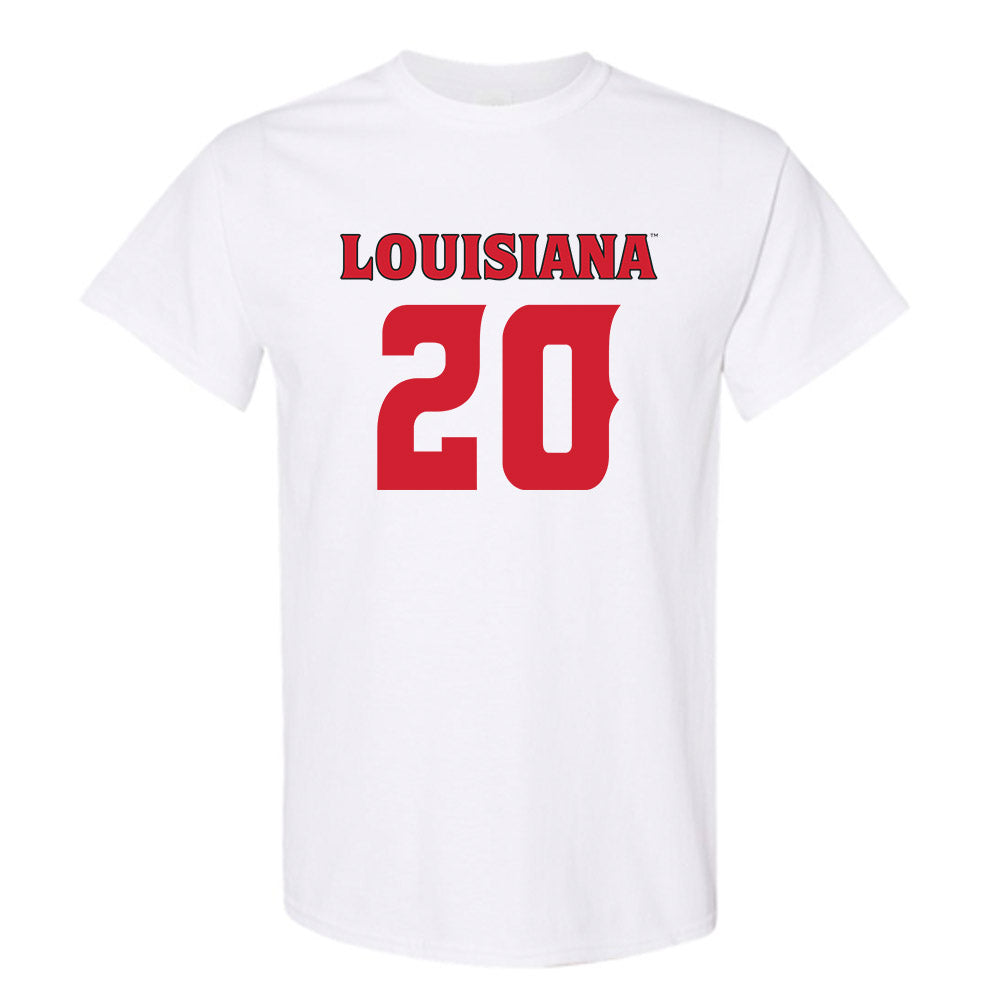 Louisiana - NCAA Football : Jalen Clark - White Replica Shersey Short Sleeve T-Shirt