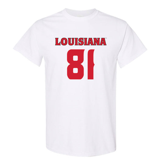 Louisiana - NCAA Football : Jaydon Johnson - White Replica Shersey Short Sleeve T-Shirt