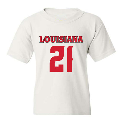 Louisiana - NCAA Football : Zylan Perry - White Replica Shersey Youth T-Shirt