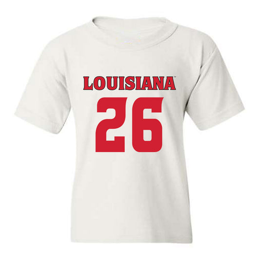 Louisiana - NCAA Football : Justin Agu - White Replica Shersey Youth T-Shirt
