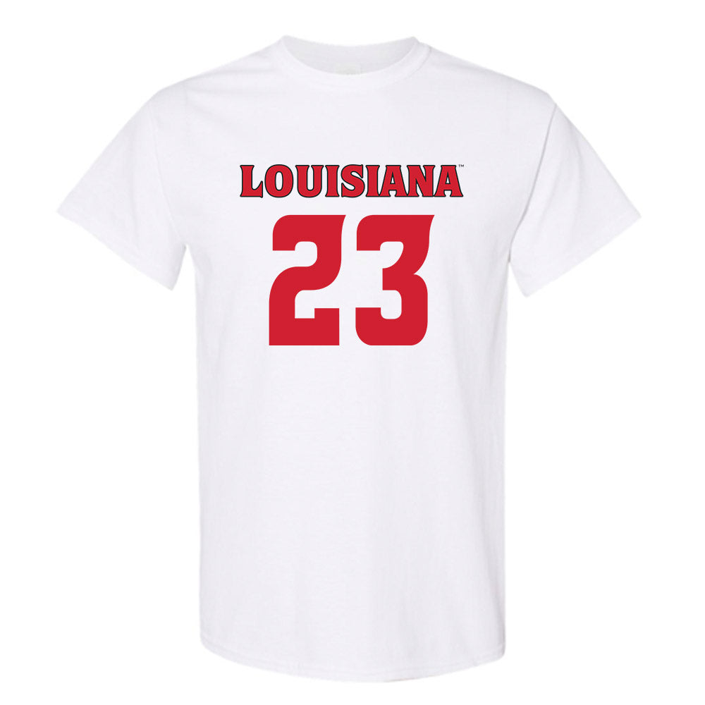 Louisiana - NCAA Football : Jeremiah Moses - White Replica Short Sleeve T-Shirt