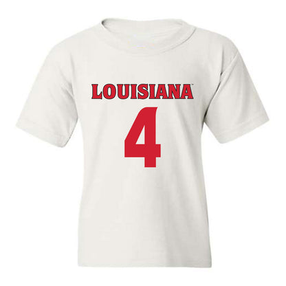 Louisiana - NCAA Football : Jacob Bernard - White Replica Shersey Youth T-Shirt