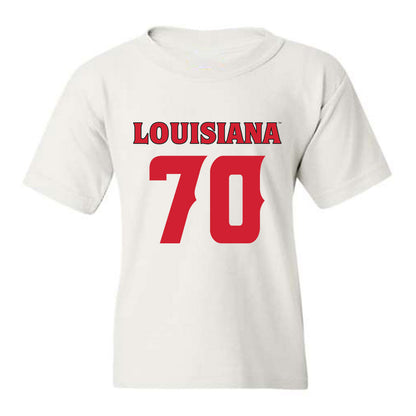 Louisiana - NCAA Football : Jax Harrington - White Replica Shersey Youth T-Shirt