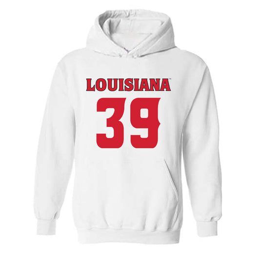 Louisiana - NCAA Football : Carter Milliron - White Replica Hooded Sweatshirt