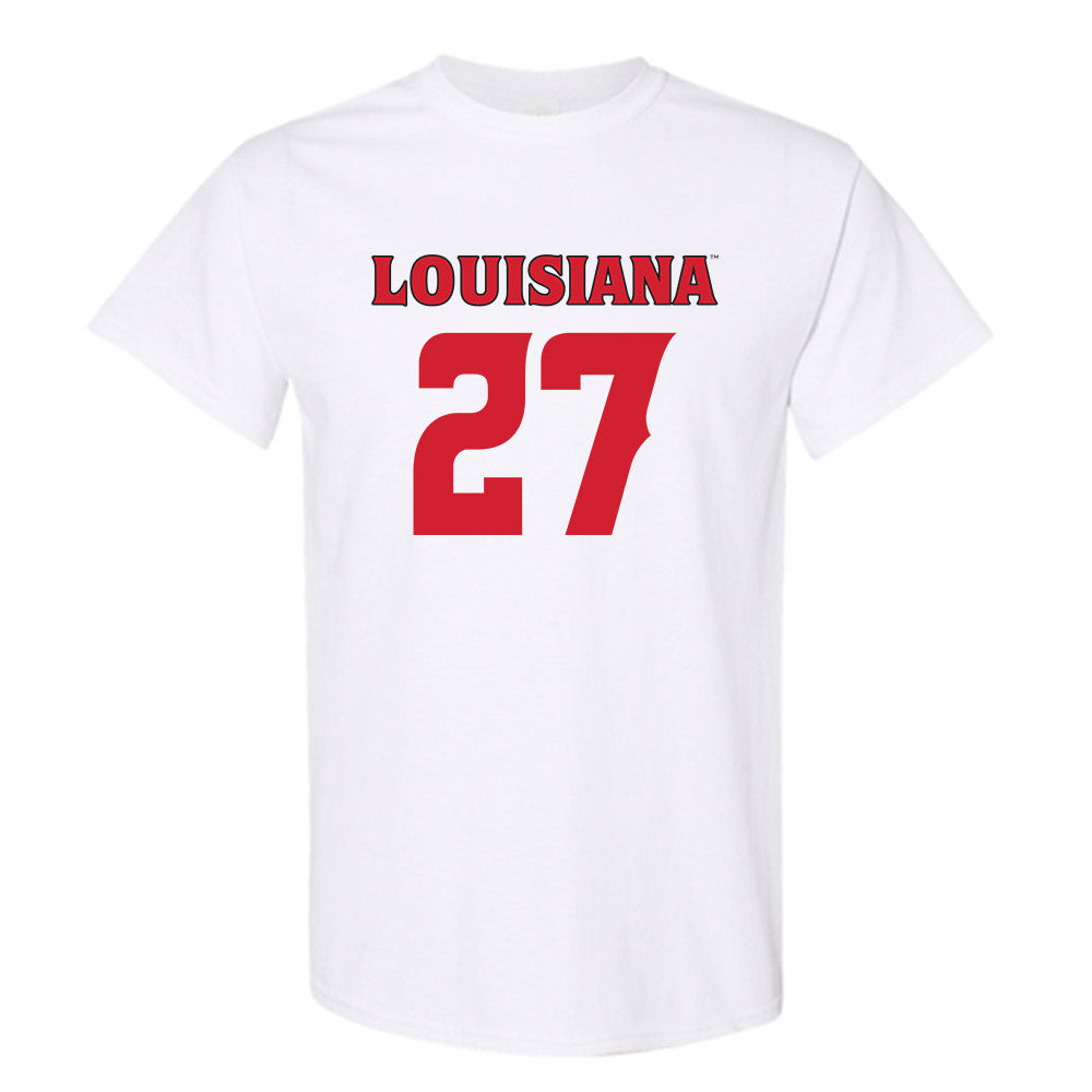 Louisiana - NCAA Football : Key'Savalyn Barnes - White Replica Shersey Short Sleeve T-Shirt