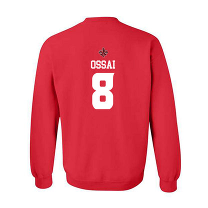 Louisiana - NCAA Football : KC Ossai - Red Replica Shersey Sweatshirt