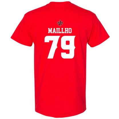 Louisiana - NCAA Football : Mackey Maillho - Red Replica Shersey Short Sleeve T-Shirt