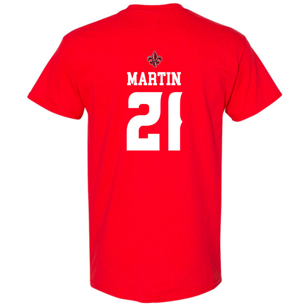 Louisiana - NCAA Football : Keyon Martin - Red Replica Shersey Short Sleeve T-Shirt