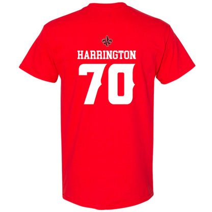 Louisiana - NCAA Football : Jax Harrington - Red Replica Shersey Short Sleeve T-Shirt