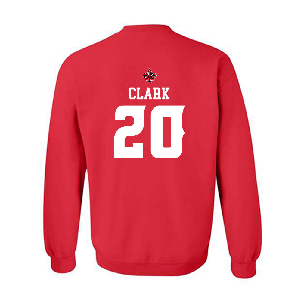 Louisiana - NCAA Football : Jalen Clark - Red Replica Shersey Sweatshirt