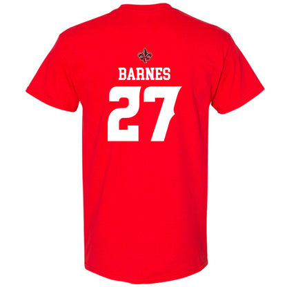 Louisiana - NCAA Football : Key'Savalyn Barnes - Red Replica Shersey Short Sleeve T-Shirt