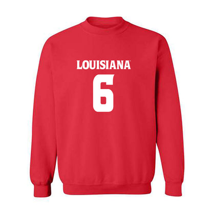 Louisiana - NCAA Football : Kaleb Carter - Red Replica Shersey Sweatshirt