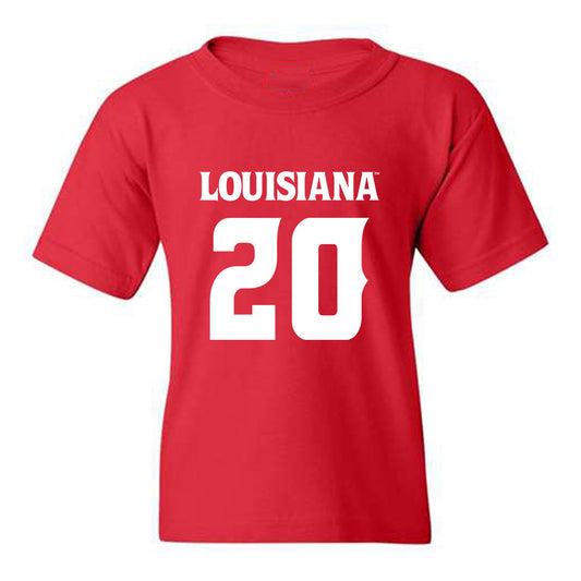 Louisiana - NCAA Football : Jalen Clark - Red Replica Shersey Youth T-Shirt