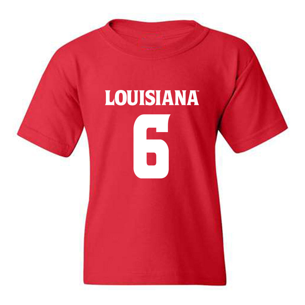 Louisiana - NCAA Football : Kaleb Carter - Red Replica Shersey Youth T-Shirt