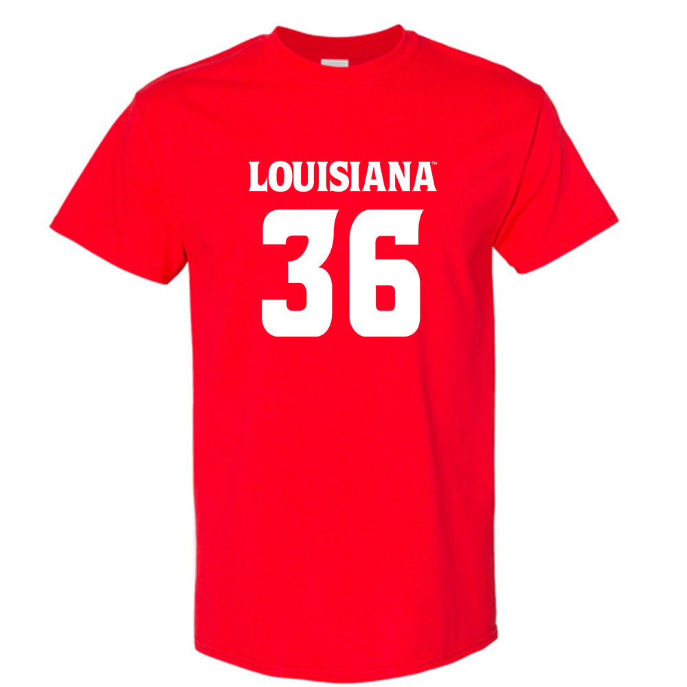 Louisiana - NCAA Football : Maurion Eleam - Red Replica Shersey Short Sleeve T-Shirt